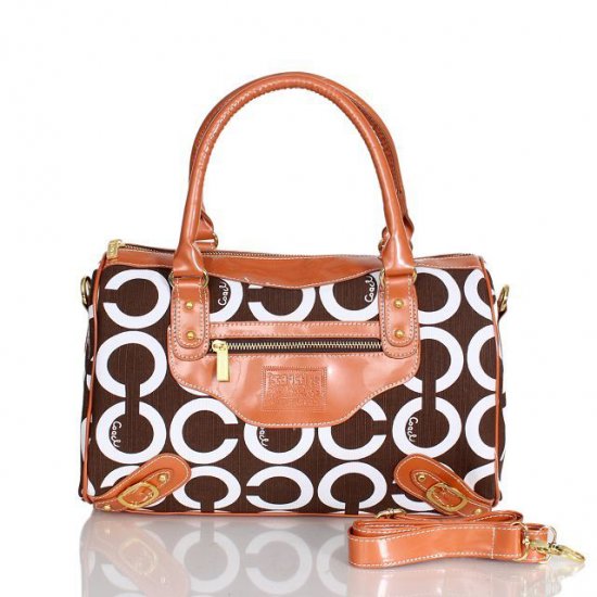 Coach Logo In Monogram Medium Brown Luggage Bags CED | Women